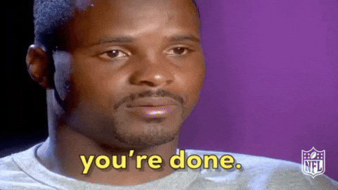 Youre Done Black Nfl Athlete GIF
