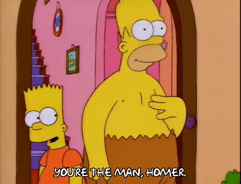 Youre The Man Bart And Homer GIF