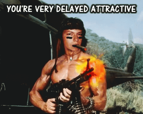 Youre Very Delayed Attractive Rambo Machine Gun GIF