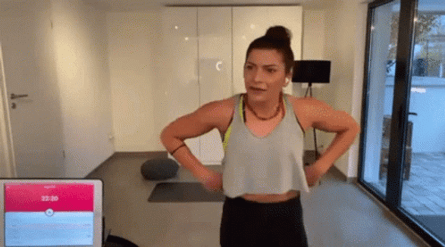 Youtuber Gym Instructor Nina Sassy Look GIF