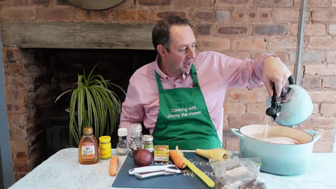 Youtuber Jimmy The Mower Pouring Liquid In Pot GIF