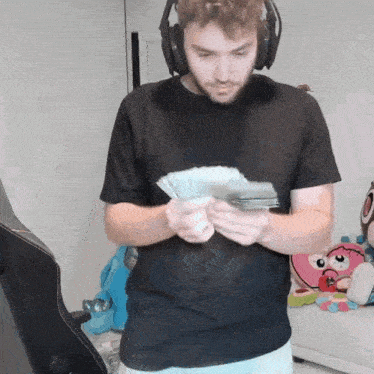 Youtuber Showing Off Money Meme GIF