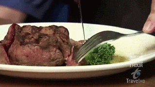 Youtubers Munching On Prime Rib Steak GIF