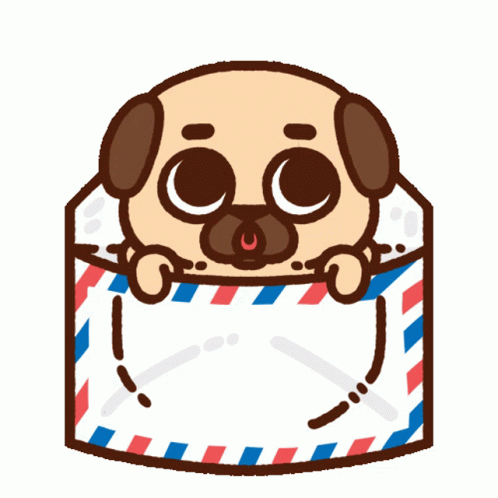 Youve Got Mail Cute Pug GIF