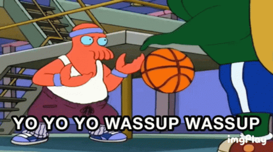 Yoyo What's Up Zoidberg Playing Basketball GIF
