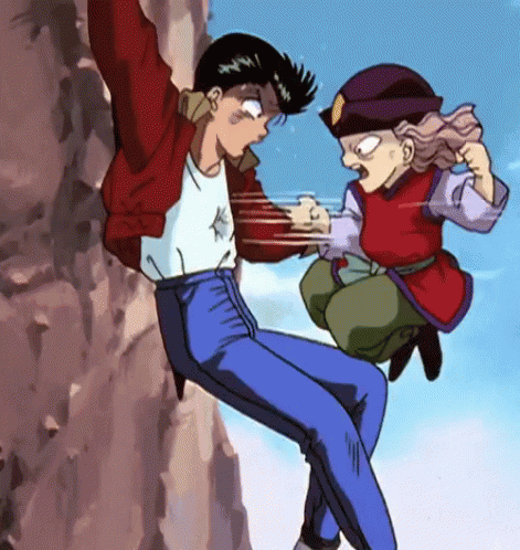 Yusuke And Genkai Yu Yu Hakusho GIF