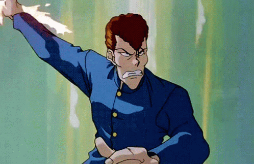 Yusuke Ray Gun Yu Yu Hakusho GIF