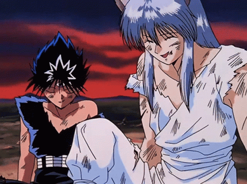 Laughing Hiei Yu Yu Hakusho GIF