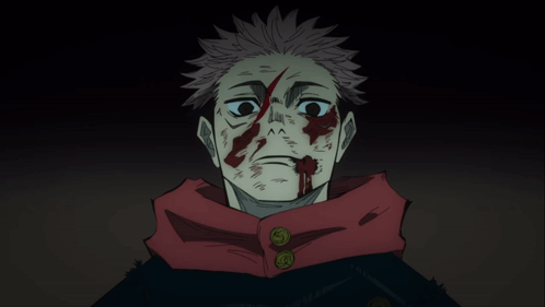 Yuji Itadori Scary Look GIF