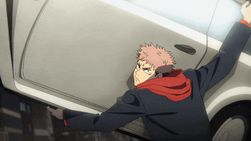Yuji Itadori Thrown The Car GIF