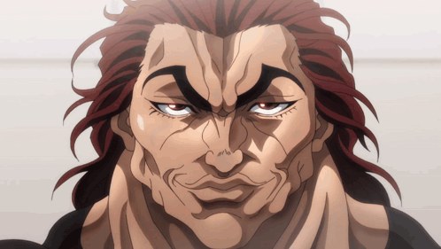 Yujiro Hanma Facial Transformation GIF
