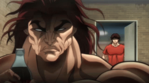 Yujiro Hanma Fierce Eyes Drinking Soda GIF