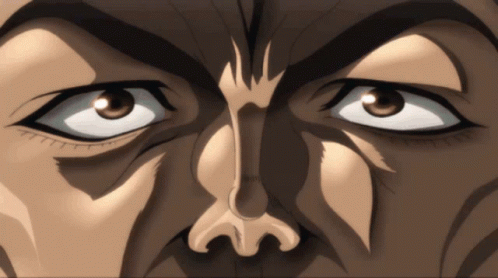 Yujiro Hanma Fierce Eyes Sinister Grin GIF