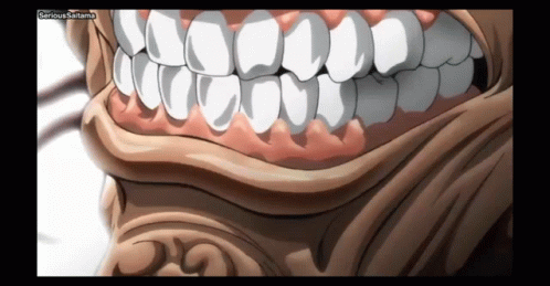 Yujiro Hanma Infuriated Grinding Teeth GIF