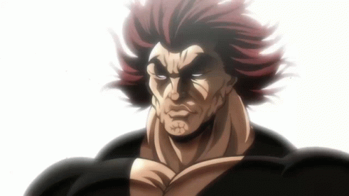 Yujiro Hanma Intense Facial Reaction GIF