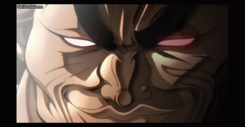 Yujiro Hanma Scary Fiery Red Eyes GIF