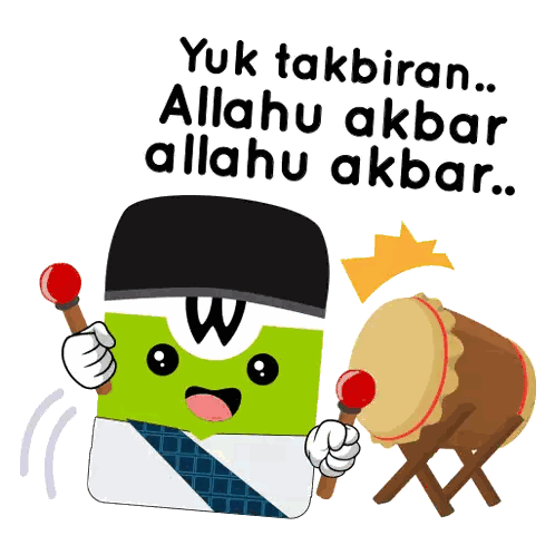 Yuk Takbiran Allahu Akbar Cartoon