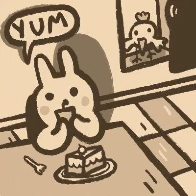 Yum Bunny Buns Eating Animation GIF