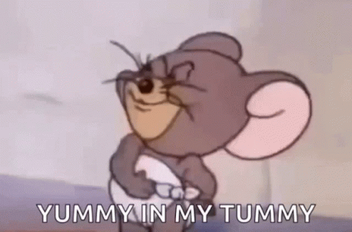 Yum Jerry The Mouse Rubbing Tummy GIF