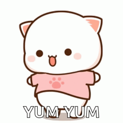 Yum Mochi Cat Belly Dance GIF