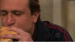 Yum Jason Segel Thrilled Foodgasm GIF