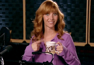 Yum Lisa Kudrow Drinking Coffee GIF