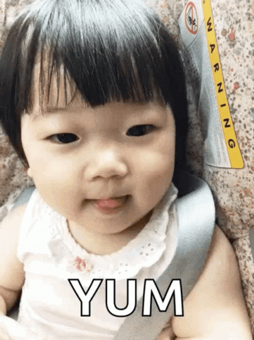 Yum Little Baby Licking Lips GIF