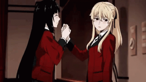 Yumeko Hugging Mary GIF