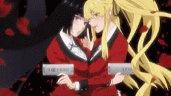 Yumeko Jabami And Mary Saotome Bodies Close GIF