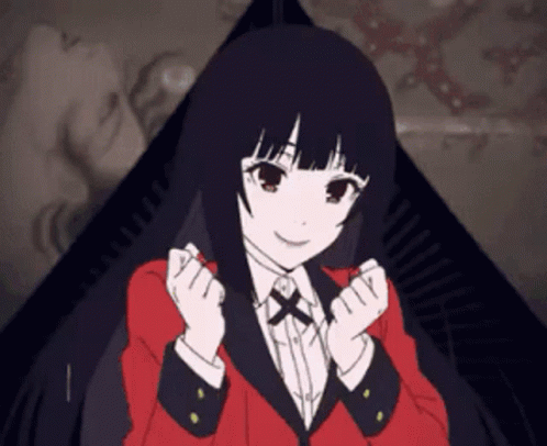 Yumeko Jabami Cat Pose And Heart Shape GIF