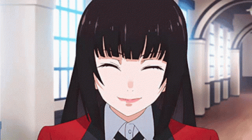 Yumeko Jabami Holding Envelope GIF