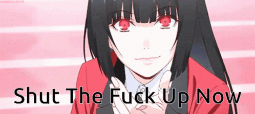 Yumeko Shut Up GIF