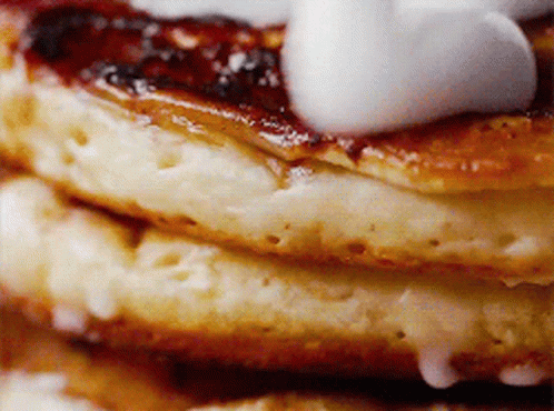 Yummy And Milky Pancake GIF