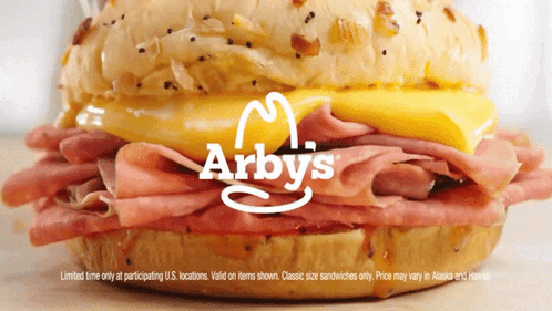Yummy Arbys Beef And Cheddar Panoramic Shot GIF