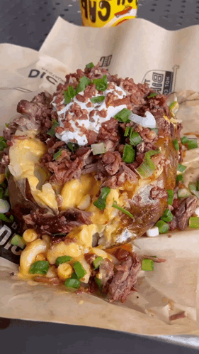 Yummy Baked Hot Potato Overload GIF