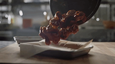 Yummy Buffalo Chicken Wings GIF
