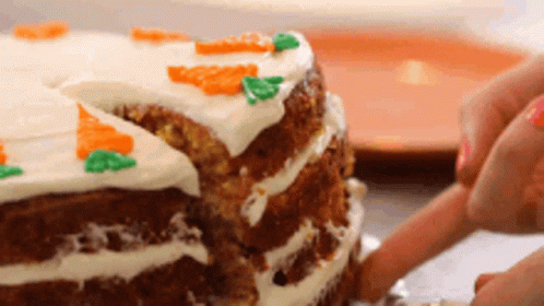 Yummy Carrot Moist Cake GIF
