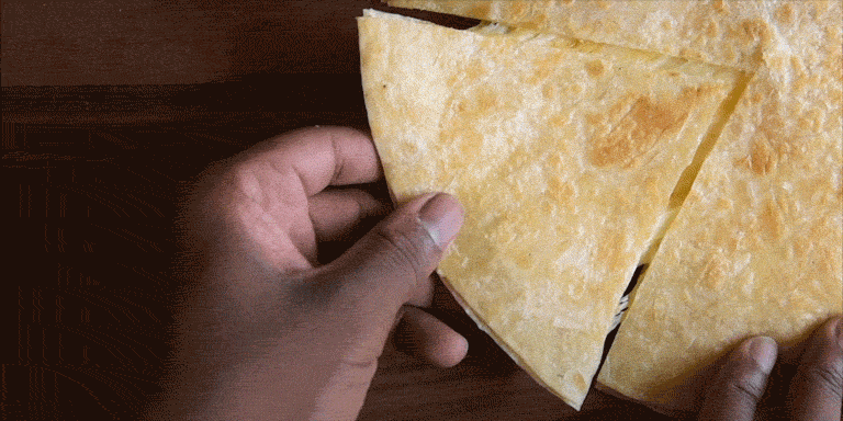 Yummy Cheesy Stretchy Quesadilla GIF