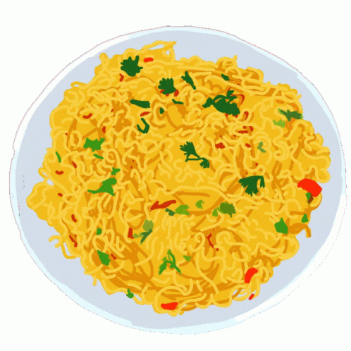 Yummy Dry Noodle Dish GIF