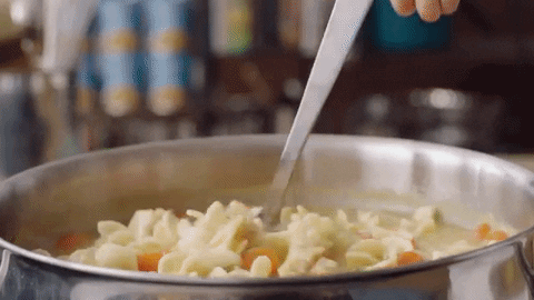 Yummy Dumpling Soup GIF