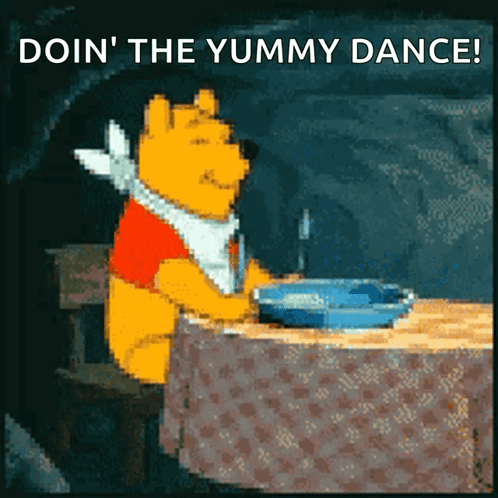 Yummy Eating Dancing Winnie The Pooh GIF
