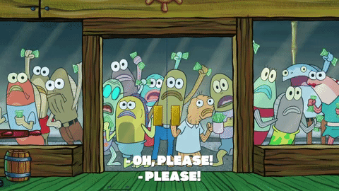 Yummy Krabby Patty Money Please GIF