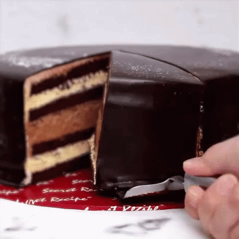 Yummy Layer Chocolate Moist Cake GIF