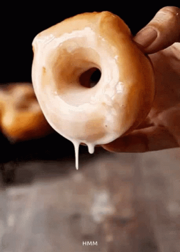 Yummy Moist Glazed Donut GIF