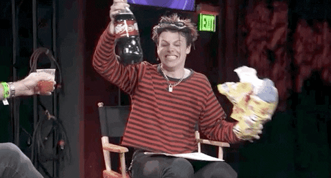 Yungblud Holding Bottle Of Dr Pepper GIF