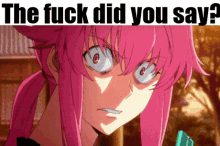 Yuno Gasai Anime Future Diary Angry GIF