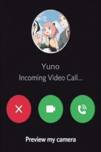 Yuno Incoming Video Call Preview GIF