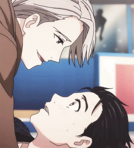 Yuri On Ice Victor And Yuuri Staring GIF