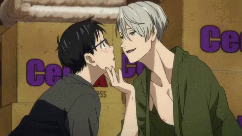Yuri On Ice Victor Push Yuuri GIF