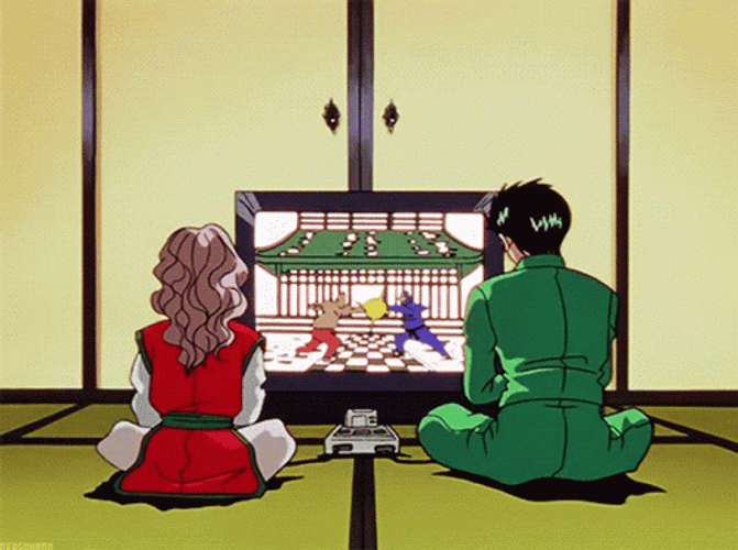 Yusuke With Genkai Yu Yu Hakusho GIF